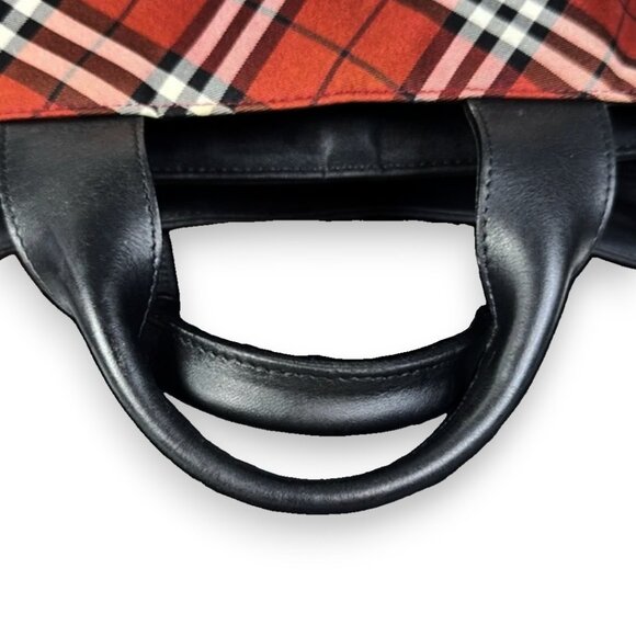 Burberry Blue Label Red Nova Check Vintage Mini Tote with COA - Like New - Picture 14 of 14